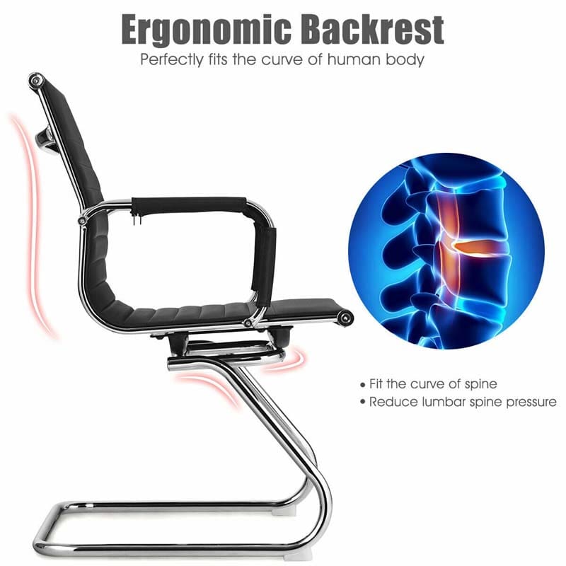 Eletriclife Set of 2 Heavy Duty Gues Chairs for Guest Reception Conference