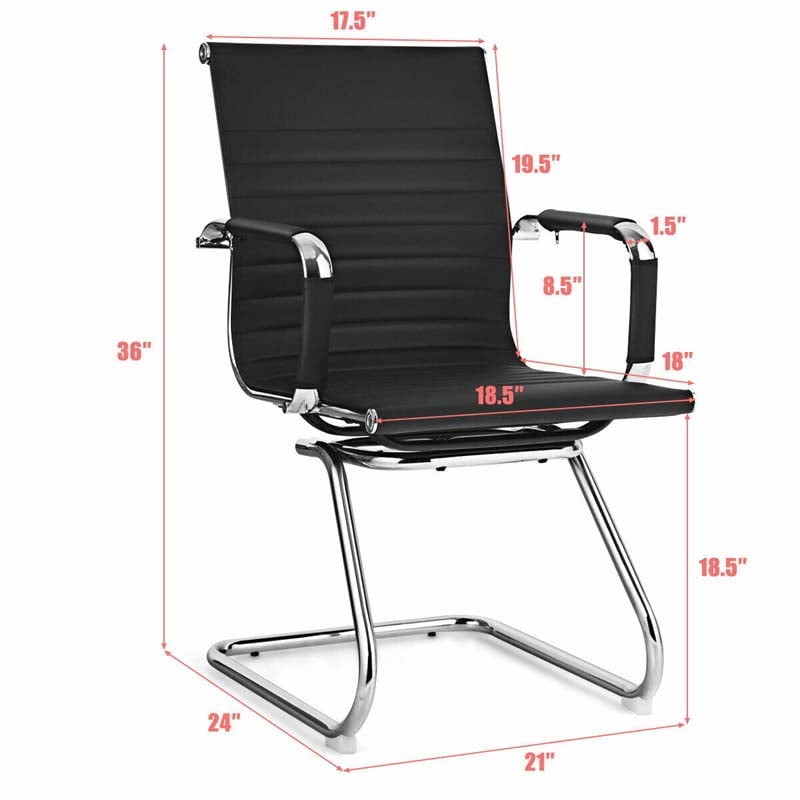 Eletriclife Set of 2 Heavy Duty Gues Chairs for Guest Reception Conference