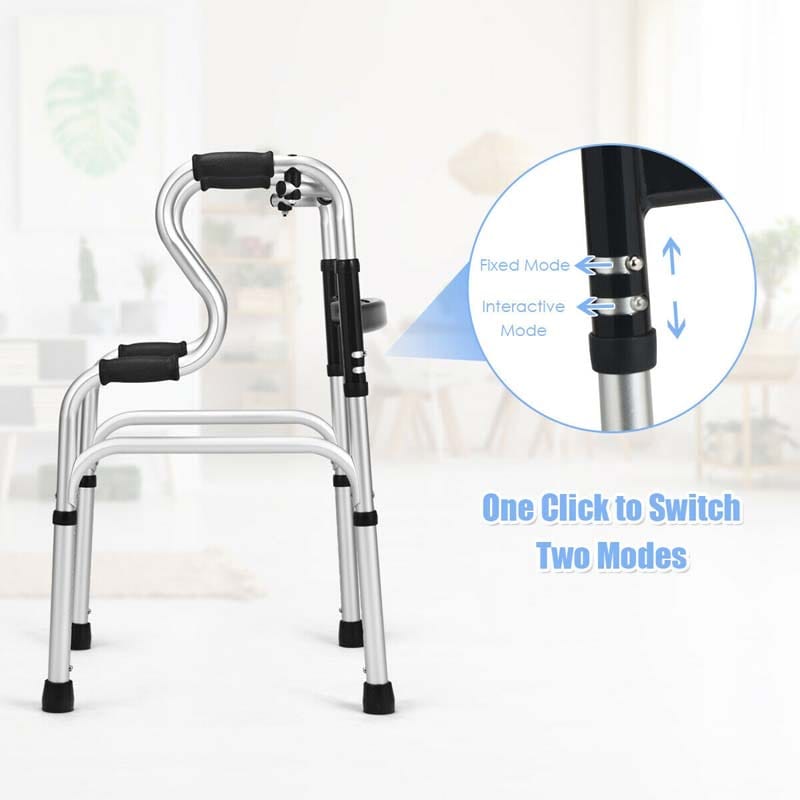 Eletriclife One-Button Folding Aluminum Walking Frame Walker