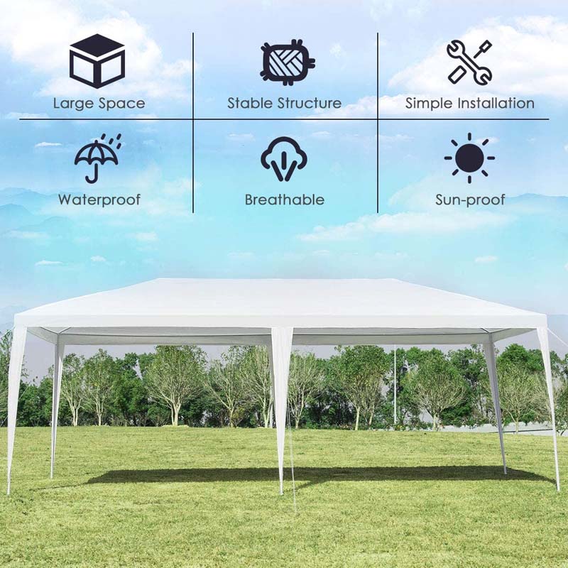 Eletriclife 10 x 20 Feet Waterproof Canopy Tent with Tent Peg and Wind Rope