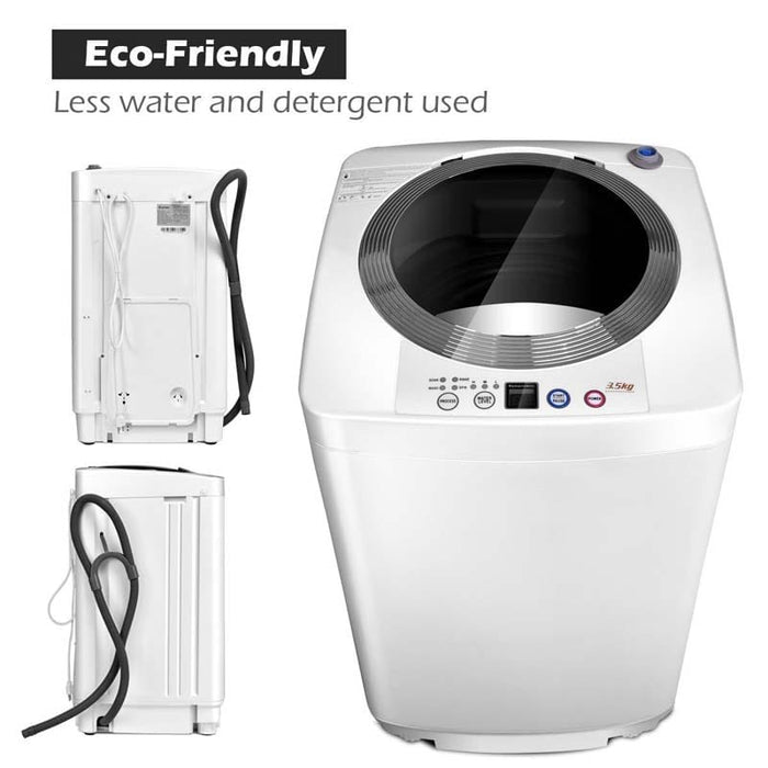 7.7 lbs Compact Automatic Washing Machine