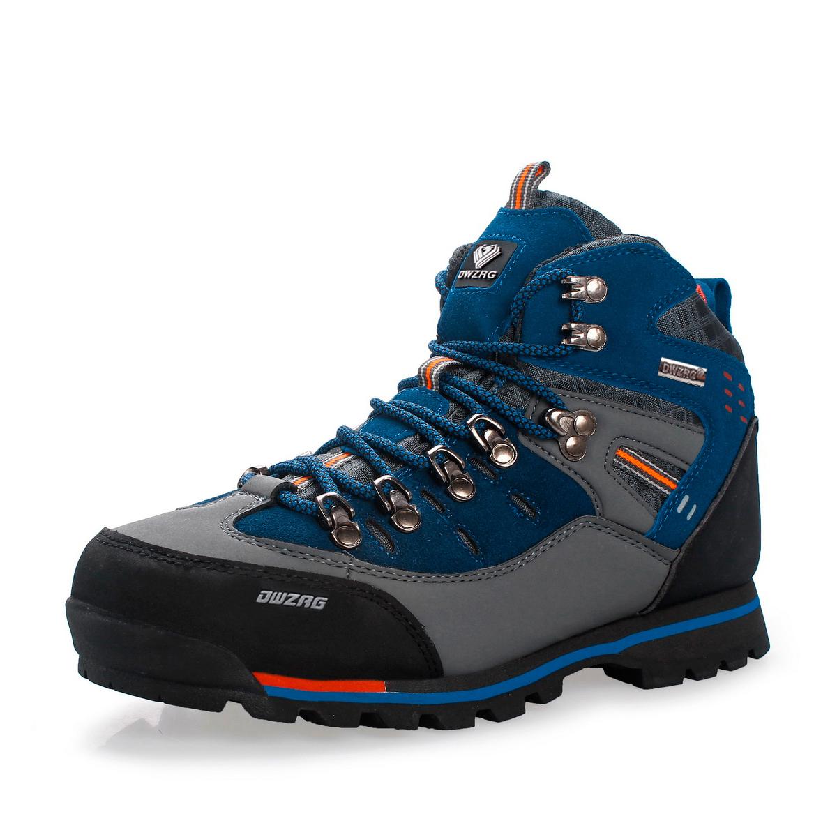 Men’s Waterproof High Ankle Boots, Scratch Resistant Suede Hiking Trekking Boots, Non-Slip Deep Lug Rubber Sole, Comfort Thick Padded Lining, Sturdy Durable Boots for Backpacking, Work, Hunting, Camping, Multi Colors for All Terrain Mountain Walking