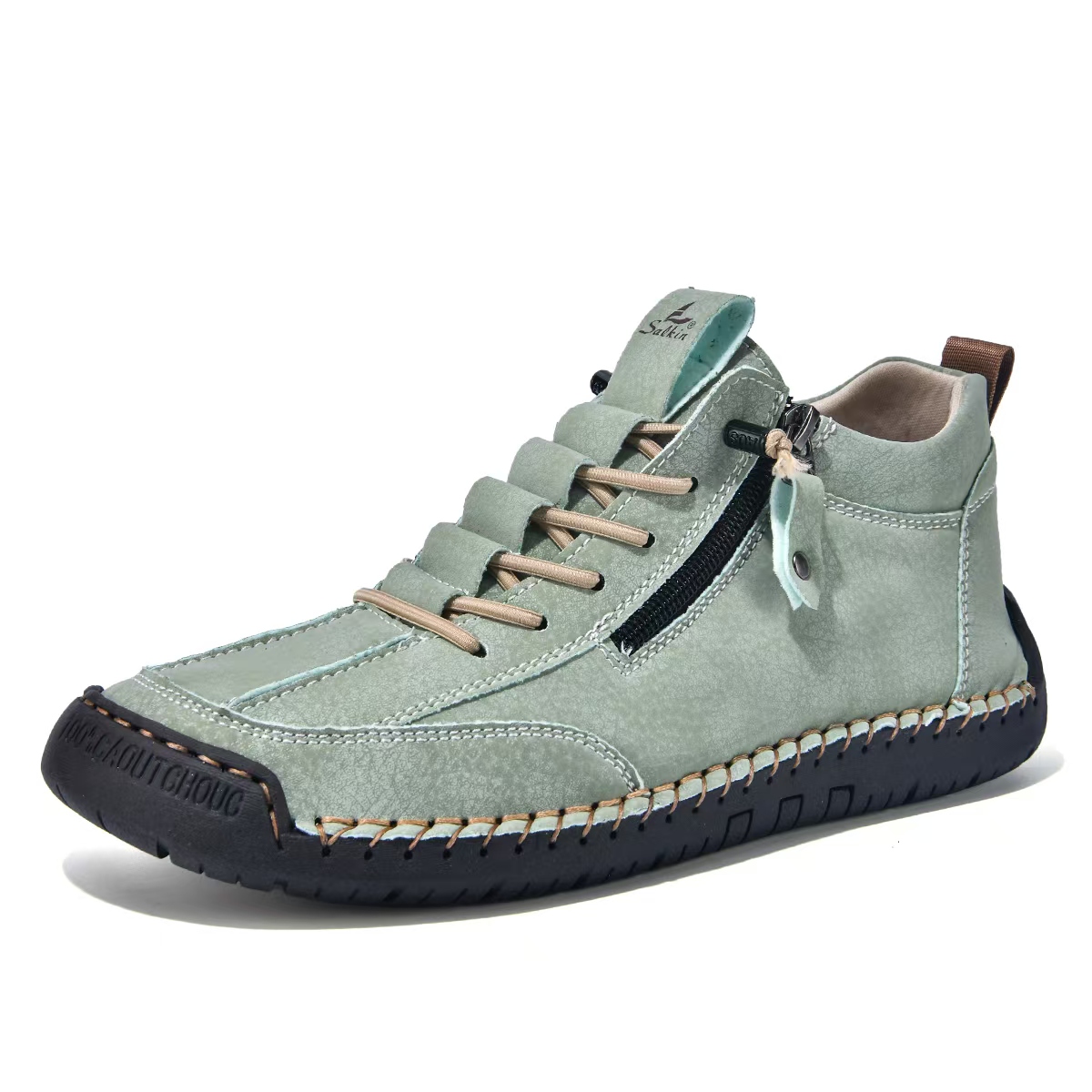 ⏰ Clearance Sale – 70% Off 🔥 Men's Outdoor Casual Boots – Genuine leather, wide toe box, zipper for easy on/off