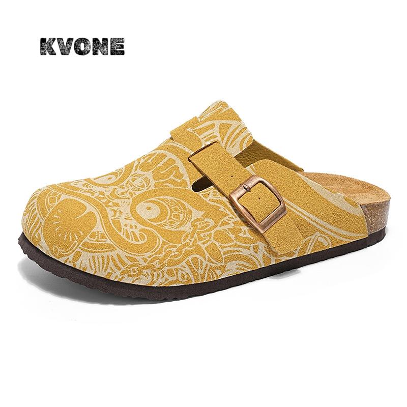 KVONE Women's Unisex Classic Clog Slippers - Adjustable Ankle Strap, Arch Support, Flat Buckle, Platform Mule, Slip-Resistant Sole, Breathable Fabric, Night Luminous, Casual Party Wear, Anti Slip Women's Fashion Slippers, Adjustable Strap, All Seasons