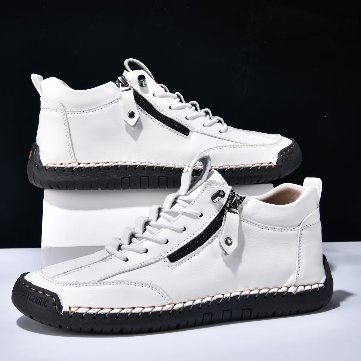 ⏰ Clearance Sale – 70% Off 🔥 Men's Outdoor Casual Boots – Genuine leather, wide toe box, zipper for easy on/off