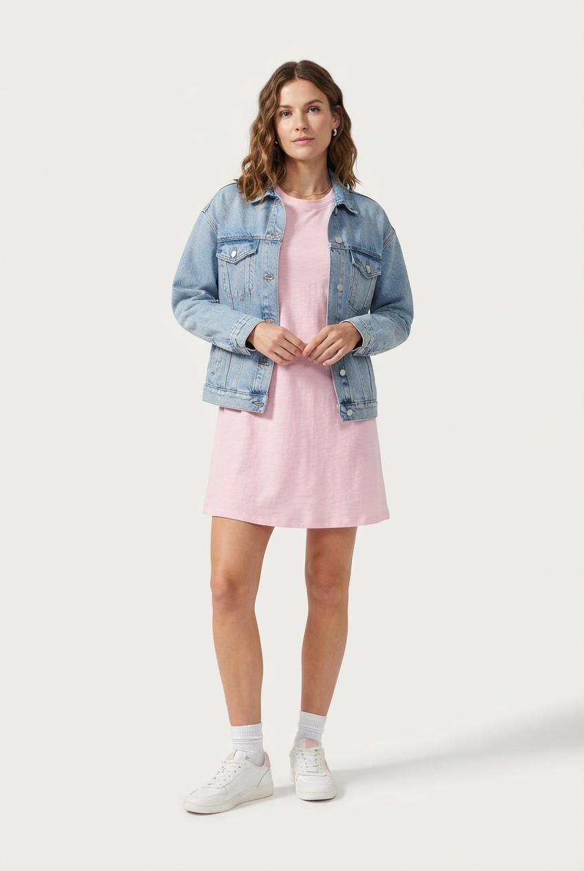 Light pink satin bodycon mini dress for events