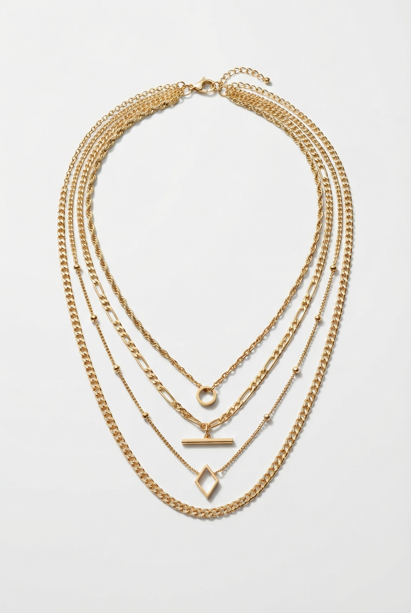 Gold layered pendant necklace