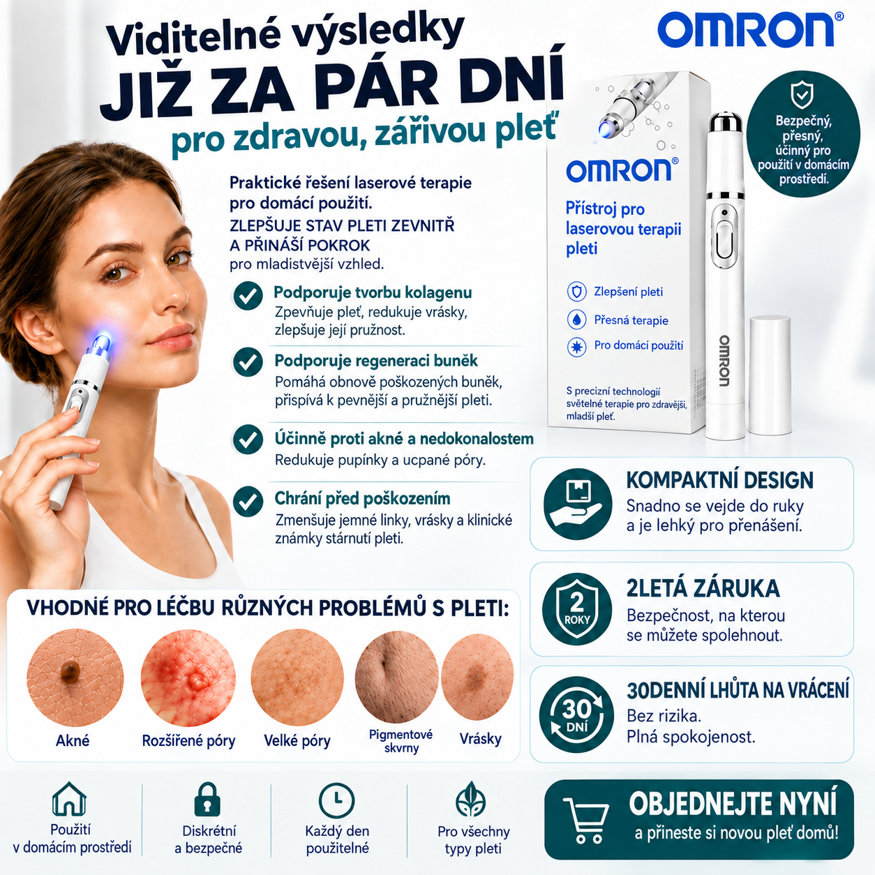 ✨ Omron™ 2026 Nová generace multifunkčního pera pro péči o pleť – profesionální řešení pro odstranění znamének a kožních nedokonalostí. Bezbolestná a neinvazivní technologie bez jizev pro zdravější a zářivější pleť. Vyrobeno v USA. ✨