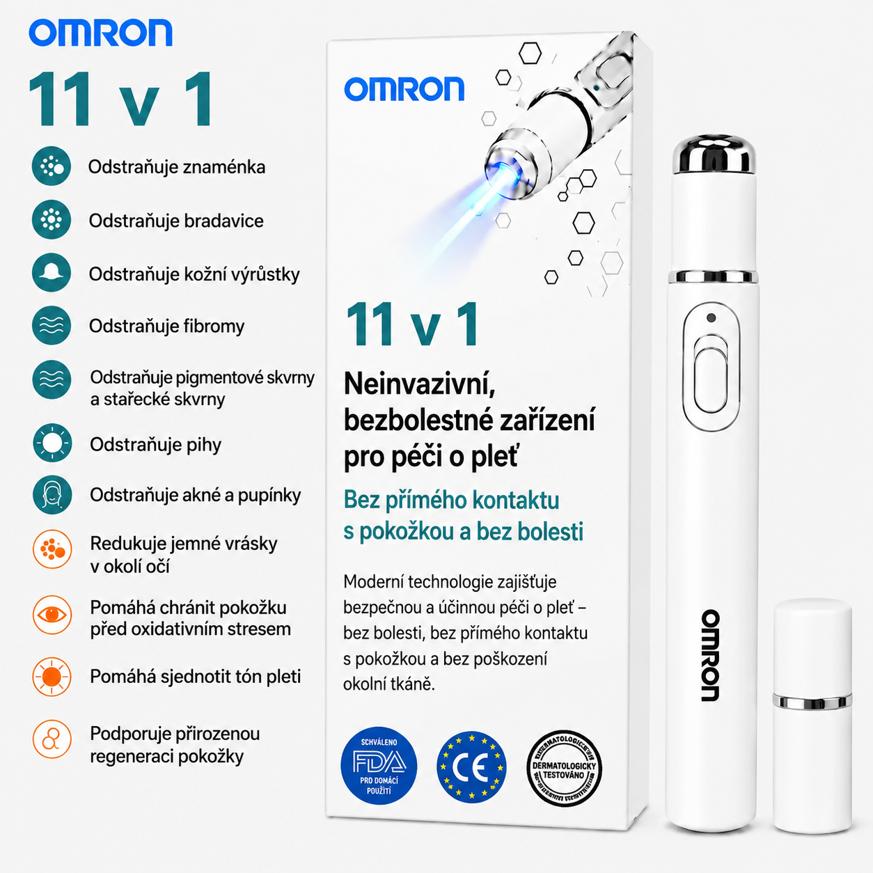 ✨ Omron™ 2026 Nová generace multifunkčního pera pro péči o pleť – profesionální řešení pro odstranění znamének a kožních nedokonalostí. Bezbolestná a neinvazivní technologie bez jizev pro zdravější a zářivější pleť. Vyrobeno v USA. ✨