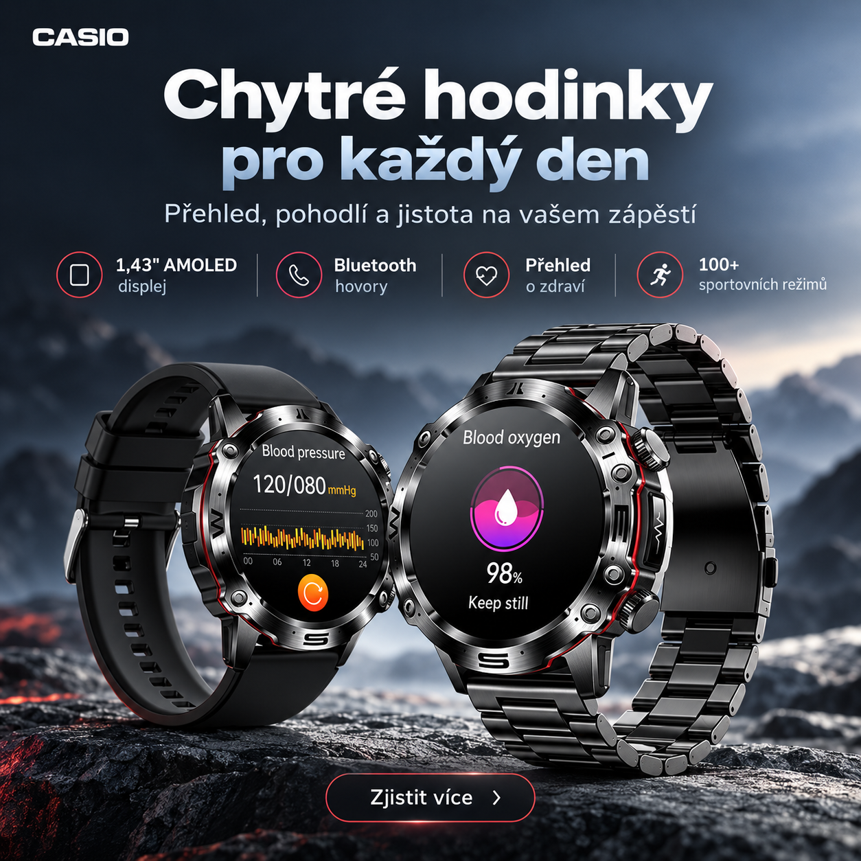 💫 Chytré hodinky CASIO AI z roku 2026 – Doma, v práci nebo na cestách, vždy po vašem boku ⏱️