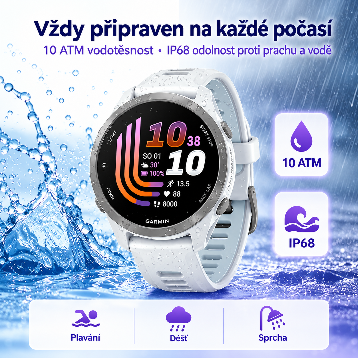 GARMIN – Prémiová technologie pro zdravější život, AMOLED displej, sledování HRV, více než 80 sportovních režimů a inteligentní bezpečnostní funkce v jediných chytrých hodinkách.