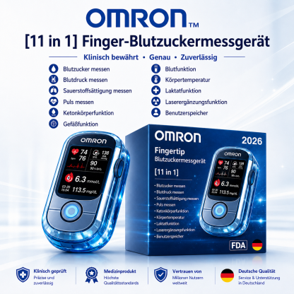 Nie mehr🔥 Nadeln und Schmerzen! 🔥| Omron™ Nicht-invasives Blutzuckermessgerät – Einfache und genaue Blutzuckermessung, egal wo Sie sind 🔥