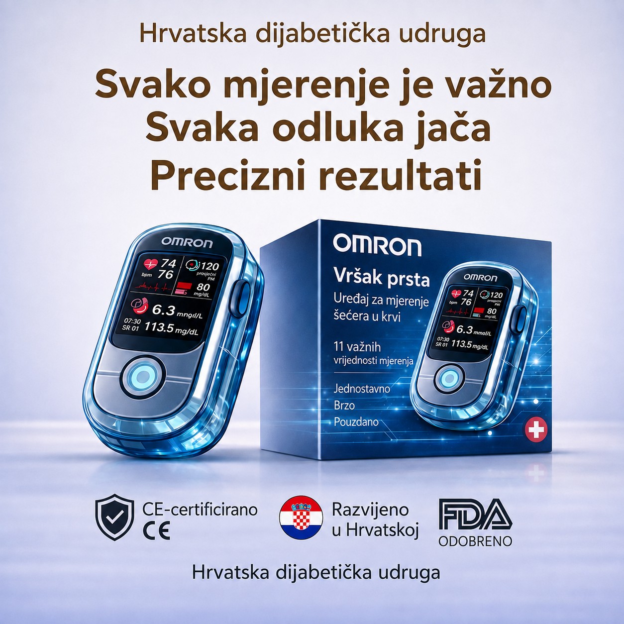Nikad više 🔥 igle i bol! 🔥 | Omron™ neinvazivni mjerač glukoze u krvi – jednostavno i precizno mjerenje šećera u krvi, gdje god se nalazili 🔥