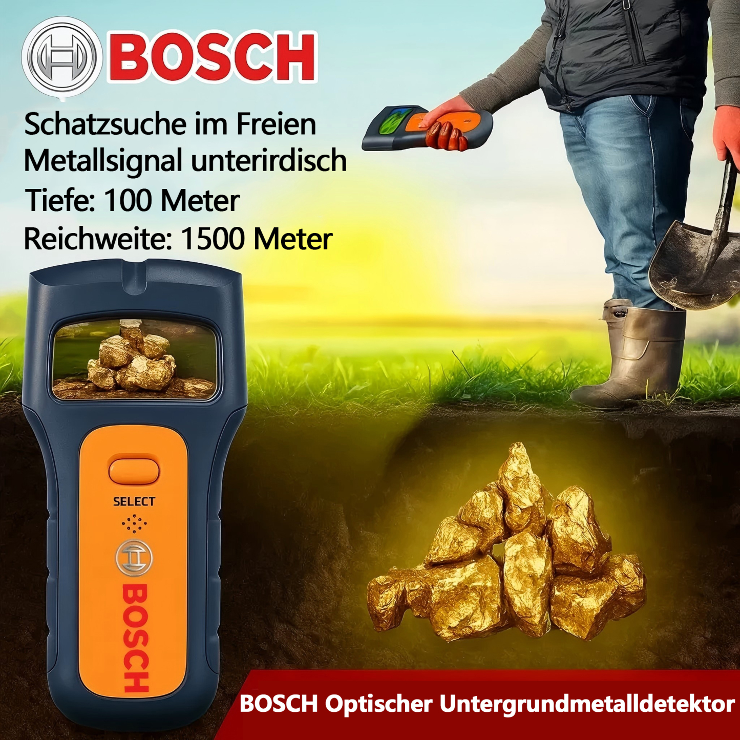 🔍BOSCH Metalldetektoren – Hohe Präzision, einfache Bedienung