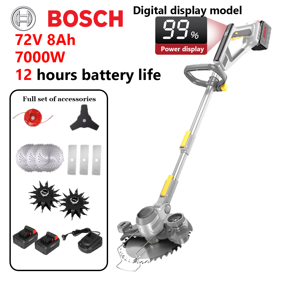 Bosch 9000W multifunkcionalna kosilica bez četkica, košnja/oranje/rezanje drva
