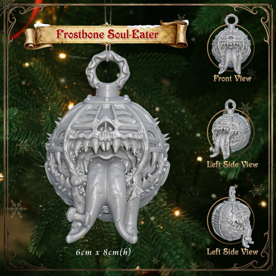 RPG Christmas Tree Ornament-3D Printed Fantasy Holiday Bauble