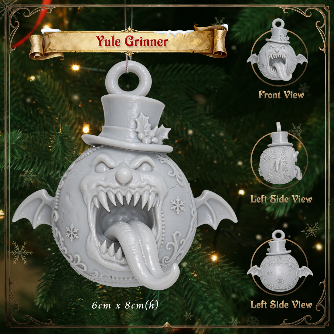 RPG Christmas Tree Ornament-3D Printed Fantasy Holiday Bauble