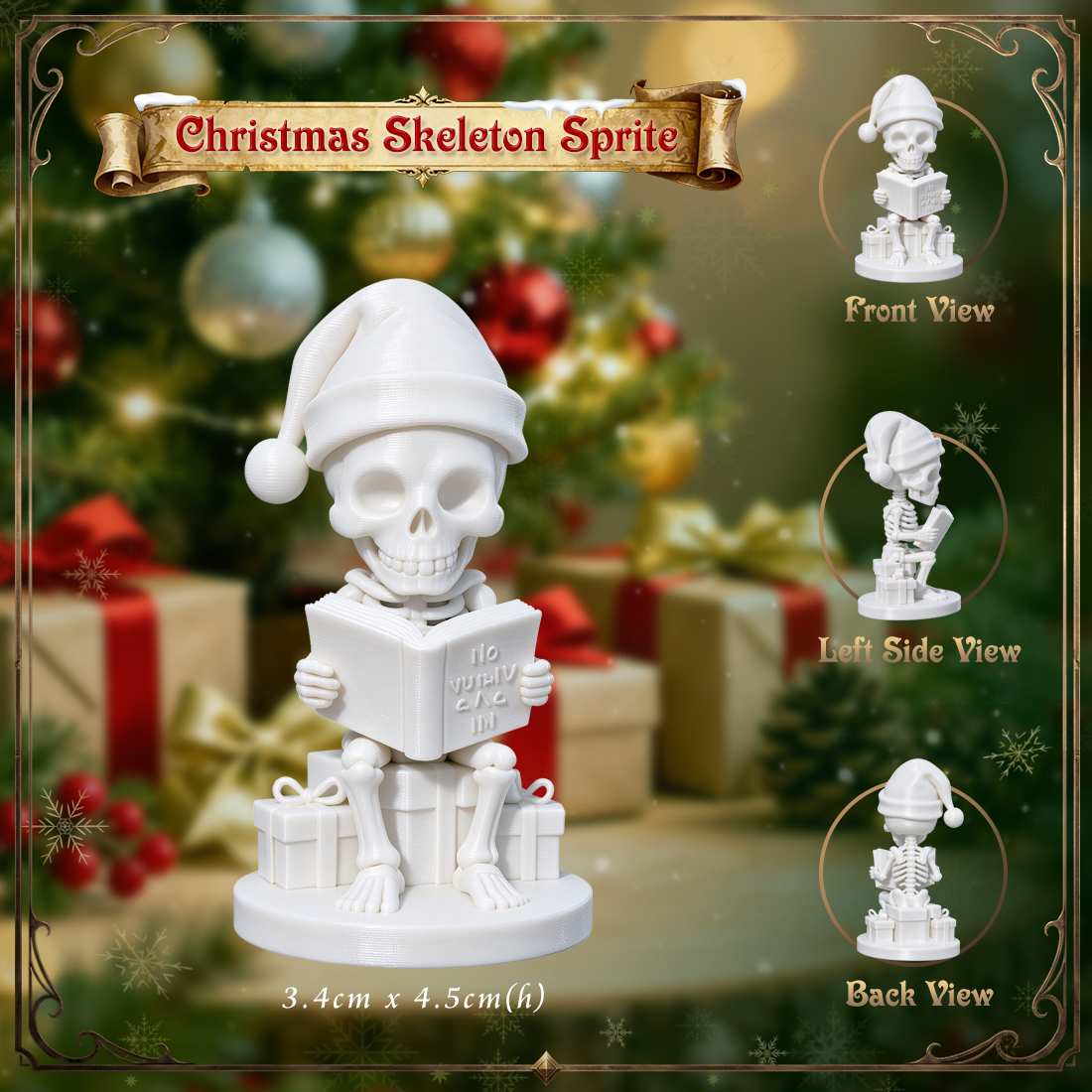 RPG Christmas Miniatute-Cute 3D Printed Holiday Figurine