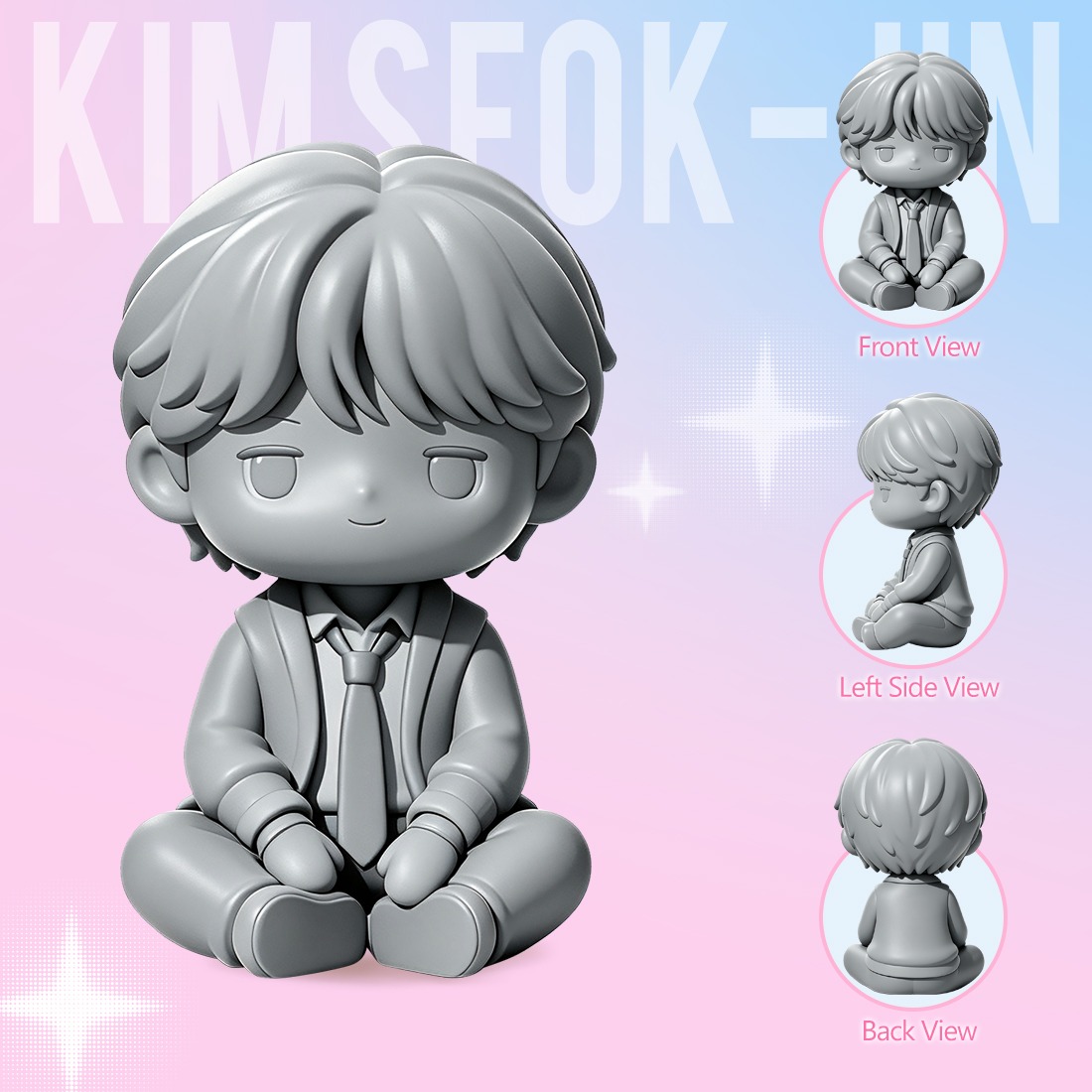 BTS Mini Figures-Kim Seok-jin