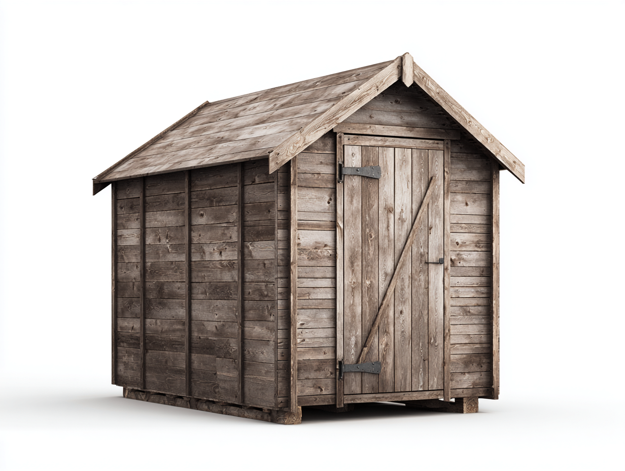 Gartenhäuser Holz 240x200x220 cm - Naturbraun - mit 1 Tür im rustikalen Design-Ninorodwell