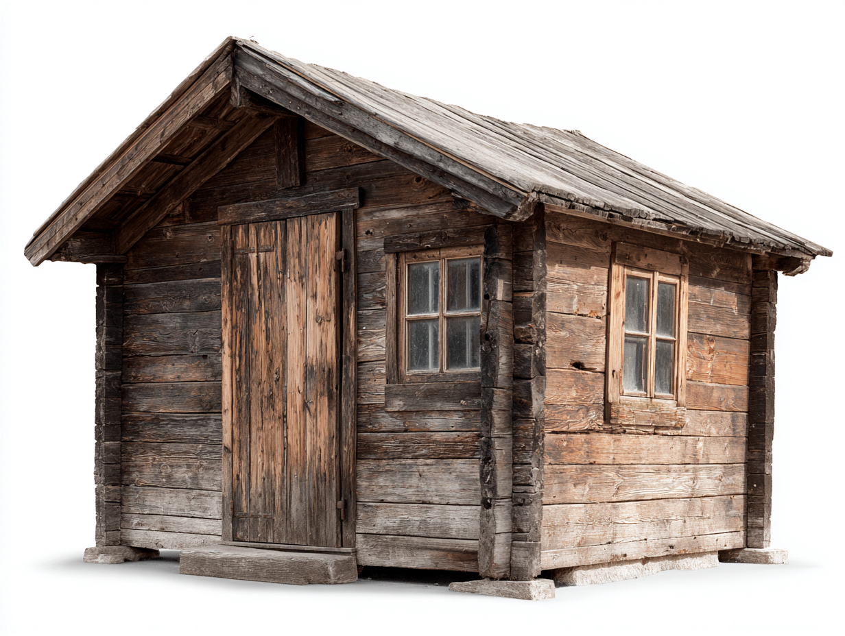 Gartenhäuser Holz 280x220x225 cm - Braun-Grau - mit 1 Tür und Fenstern im rustikalen Design-Ninorodwell