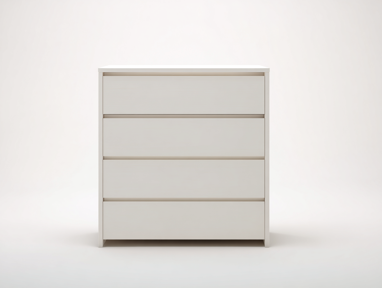Kommode mit Schubladen Holz 90x45x100 cm - Weiß - moderner Stil-Ninorodwell