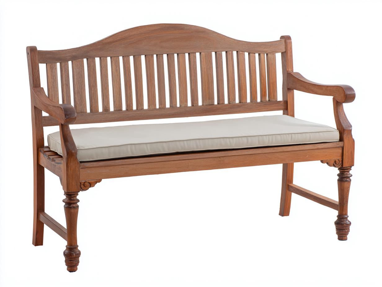 Gartenbank Holz 160x62x88 cm - Braun-Cremeweiß - Klassisches Design für Garten-Ninorodwell