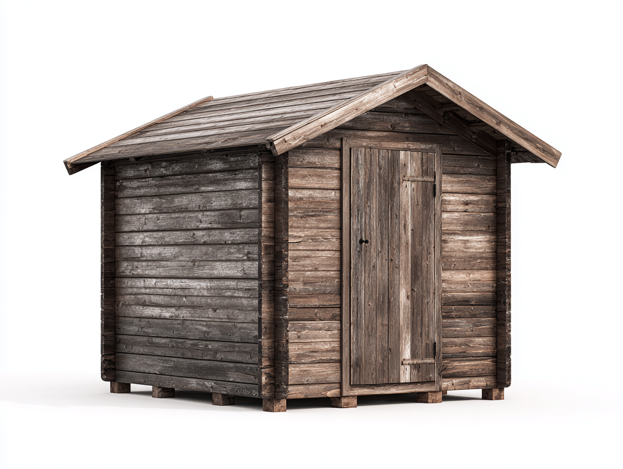 Gartenhäuser Holz 250x205x225 cm - Braun-Grau - Rustikales Design für Garten-Ninorodwell