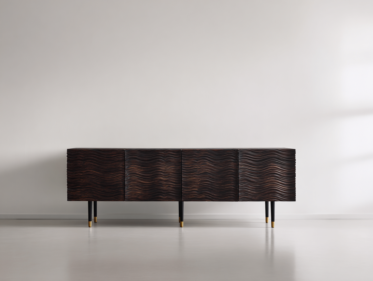 Dielenschränke Holz 180x40x58 cm - Dunkelbraun-Schwarz - für Flur mit Türen-Ninorodwell