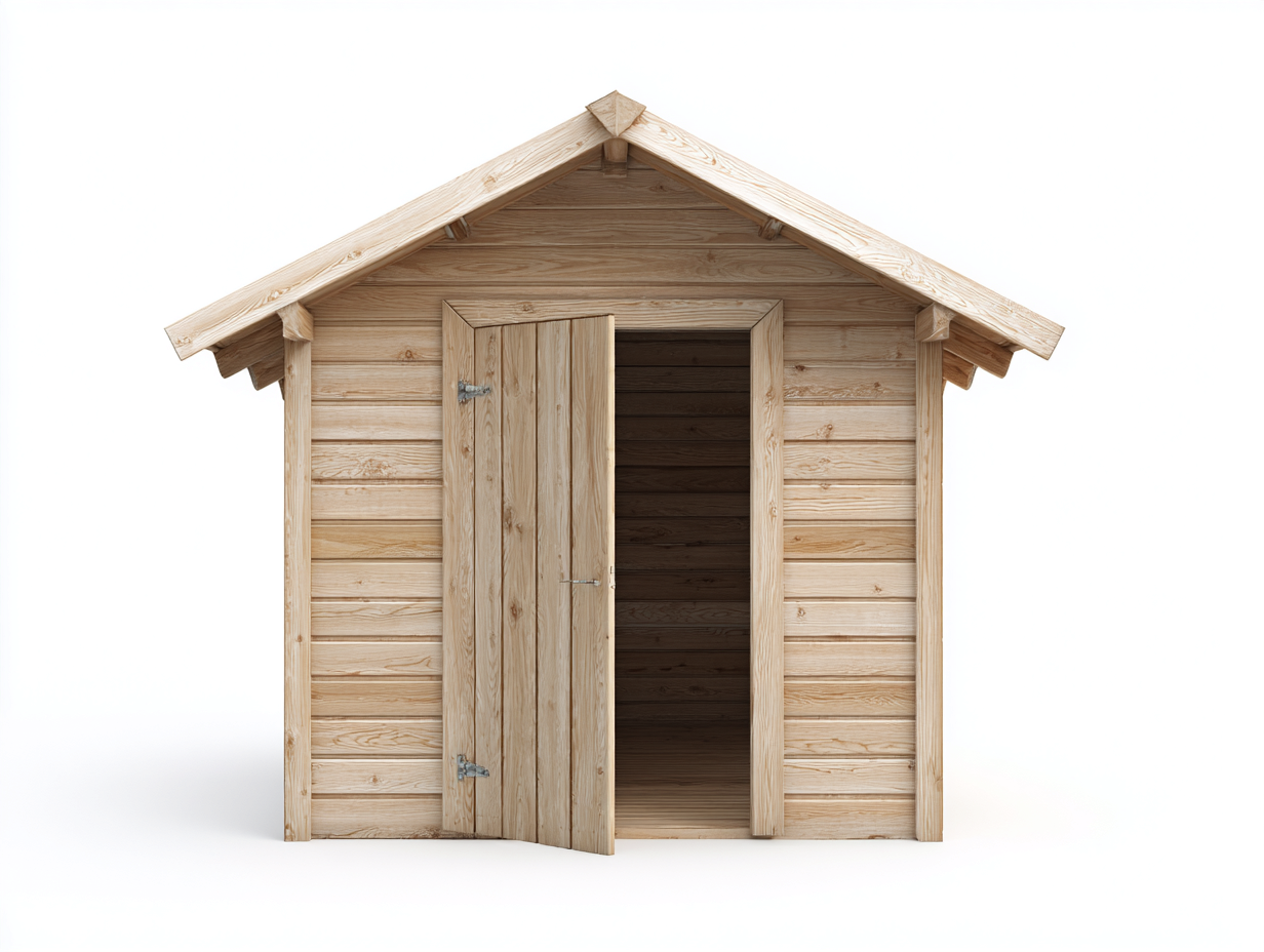 Gartenhäuser Holz 220x180x220 cm - Natur - mit 1 Tür im klassischen Design-Ninorodwell