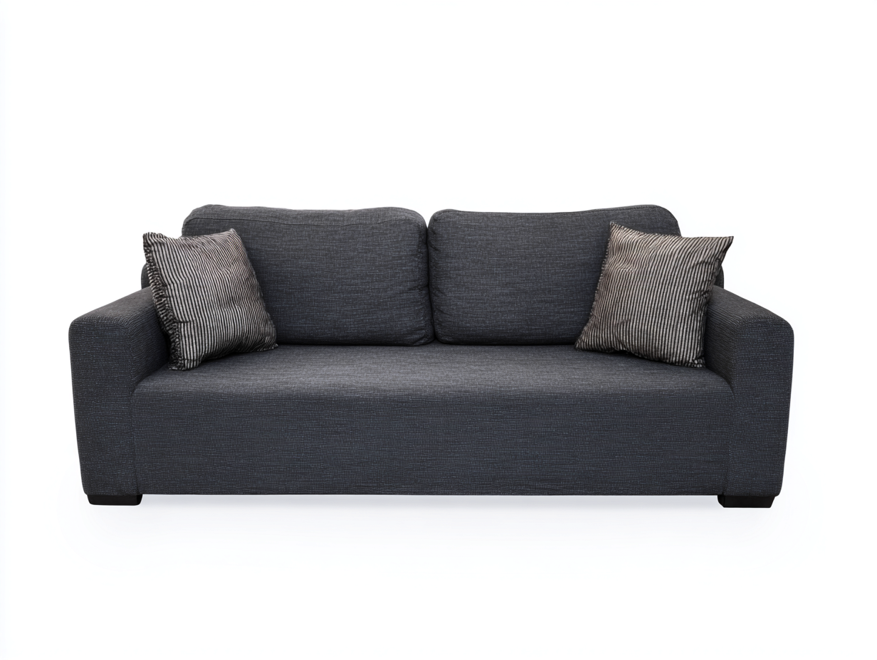 Canapé 2 places en tissu 172x88x76 cm - gris foncé - pour salon style moderne-Vovadohome
