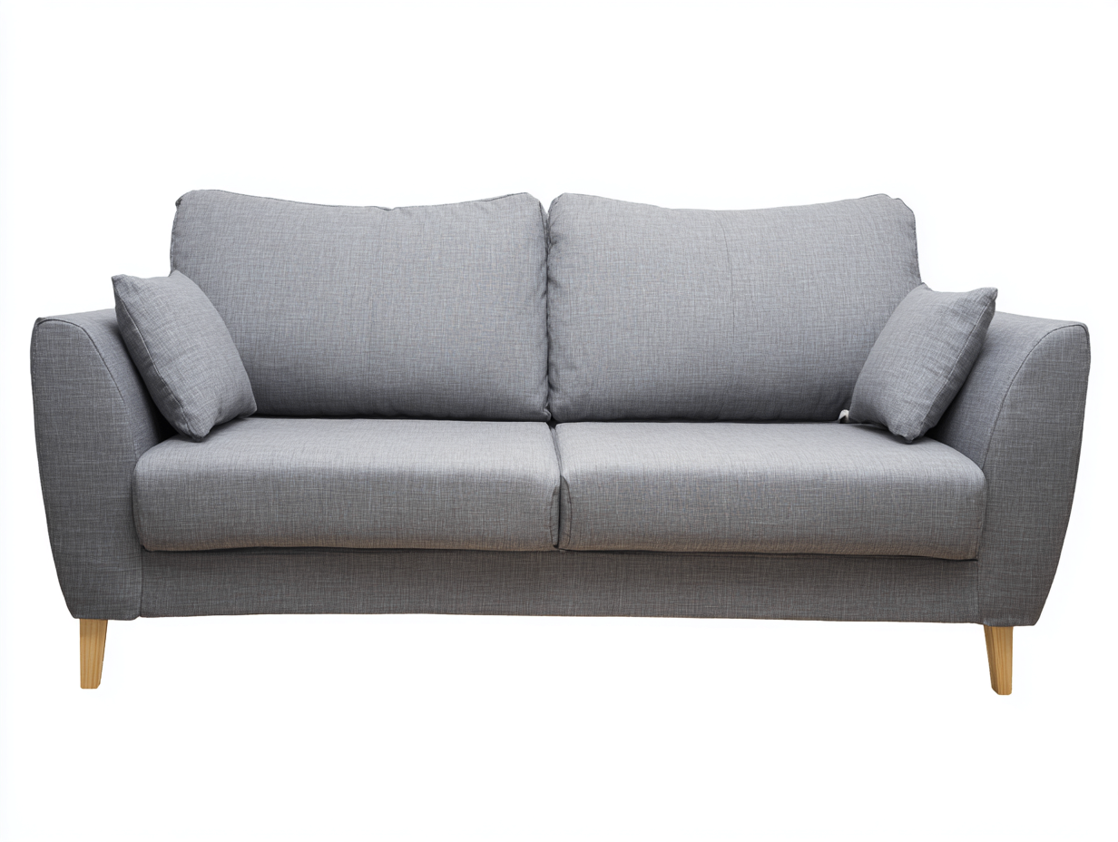Canapé 2 places en tissu 180x91x82 cm - gris clair - pour salon style moderne-Vovadohome