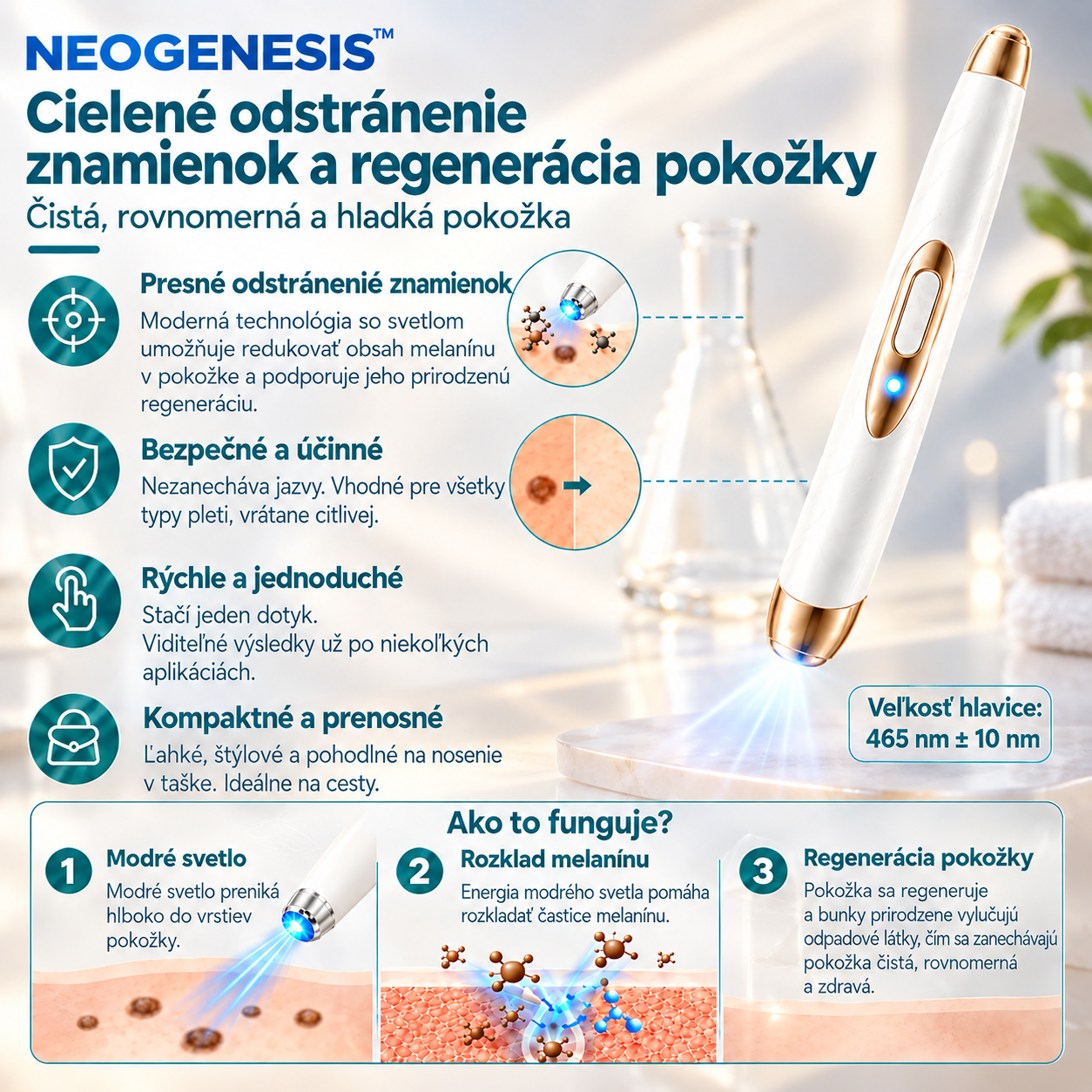 ✨ NEOGENESIS™ 2026 – Multifunkčná starostlivosť o pleť novej generácie v pere: profesionálne riešenie na odstránenie znamienok a nedokonalostí. Neinvazívna technológia bez bolesti a bez jaziev pre zdravšiu a žiarivejšiu pleť. Vyrobené v USA. ✨