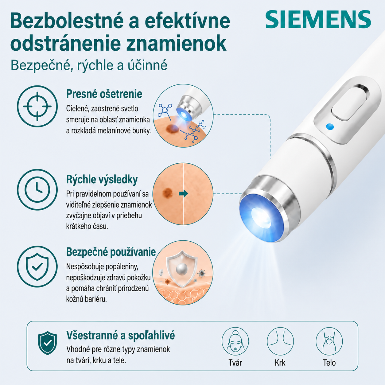 ✨ SIEMENS™ 2026 – Multifunkčná starostlivosť o pleť novej generácie v pere: profesionálne riešenie na odstránenie znamienok a nedokonalostí. Neinvazívna technológia bez bolesti a bez jaziev pre zdravšiu a žiarivejšiu pleť. Vyrobené v USA. ✨