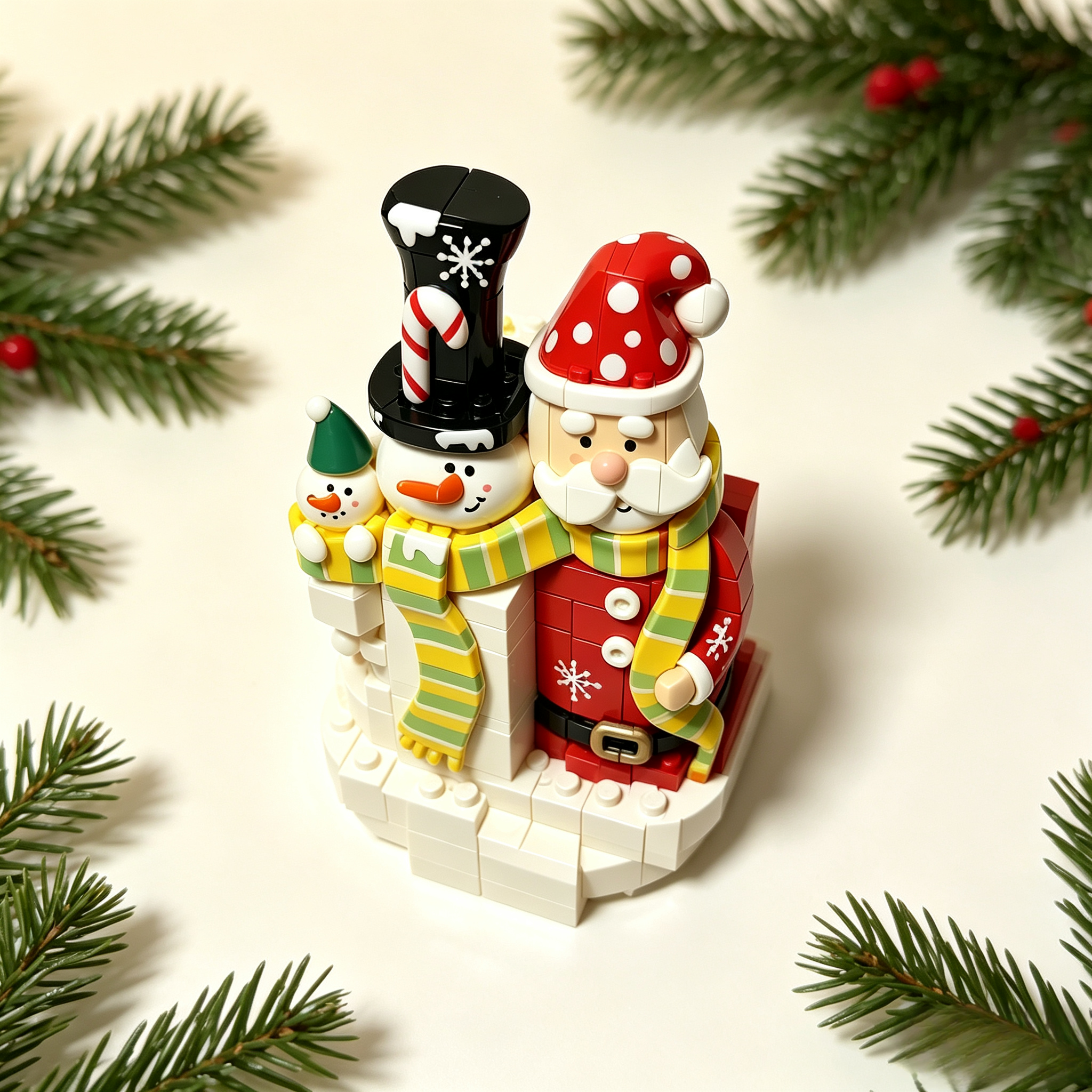 Santa & Snowman Christmas Building Set