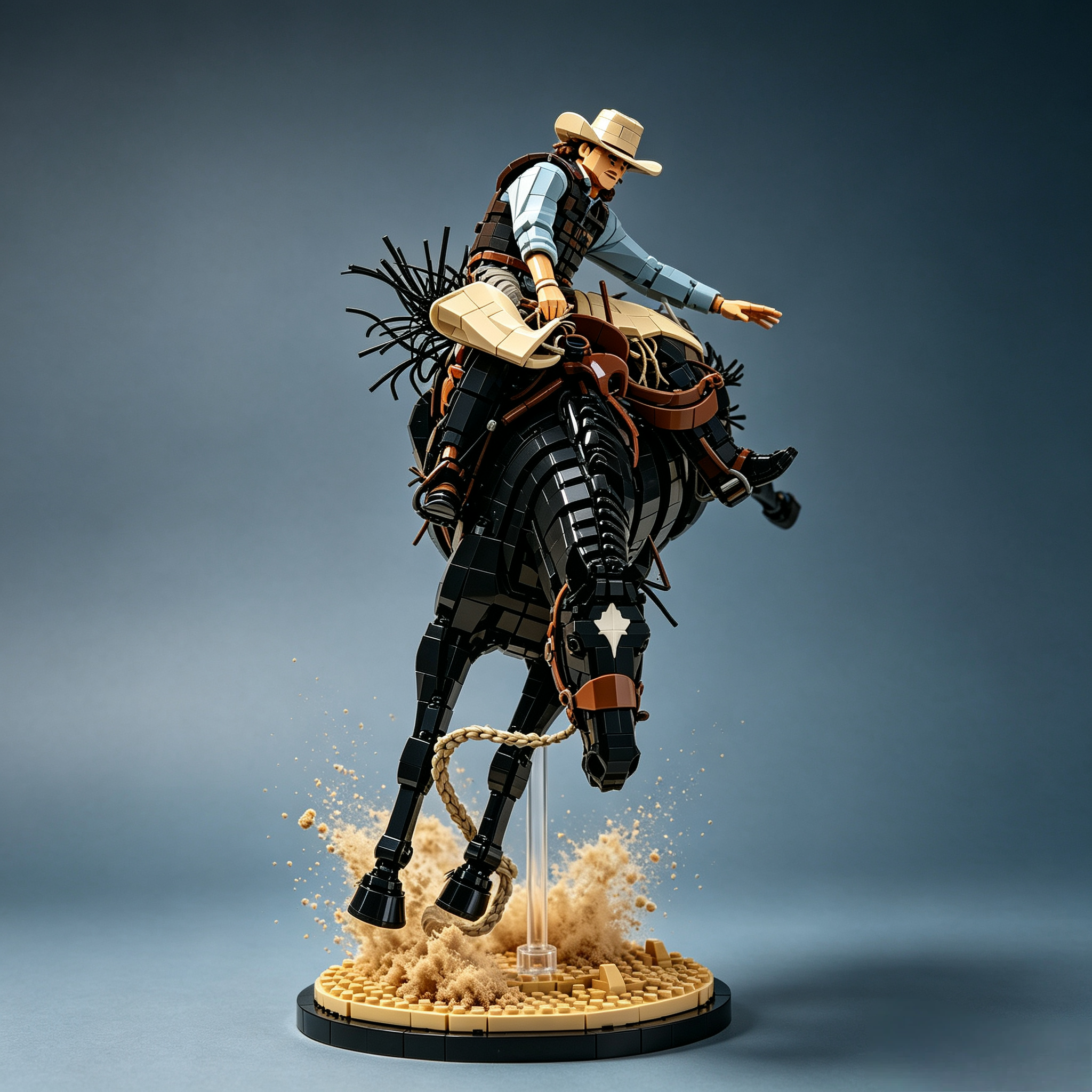 Bucking‑Bronco Cowboy Rodeo Building Set
