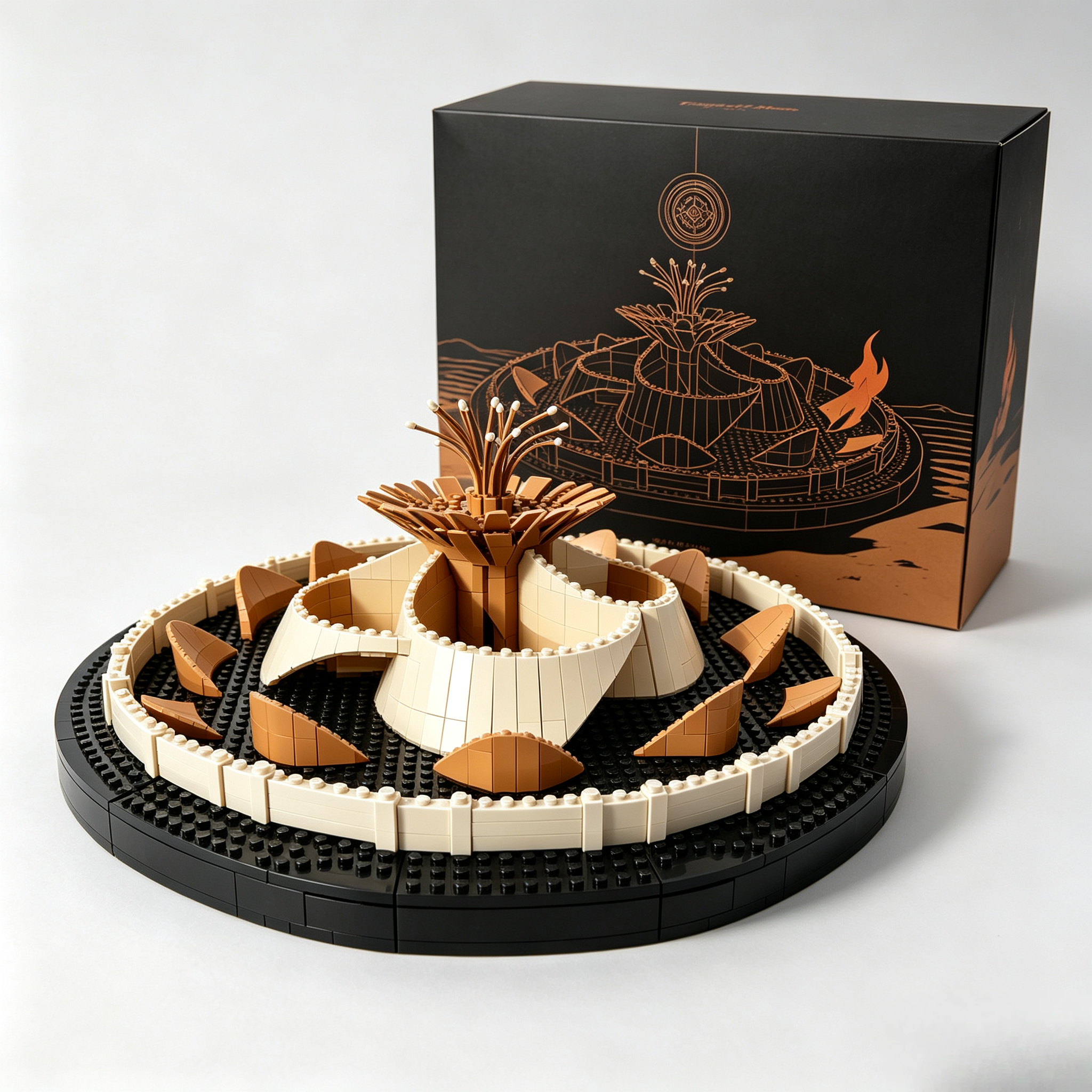 Temple of the Moon‑Burning‑Man Building Set
