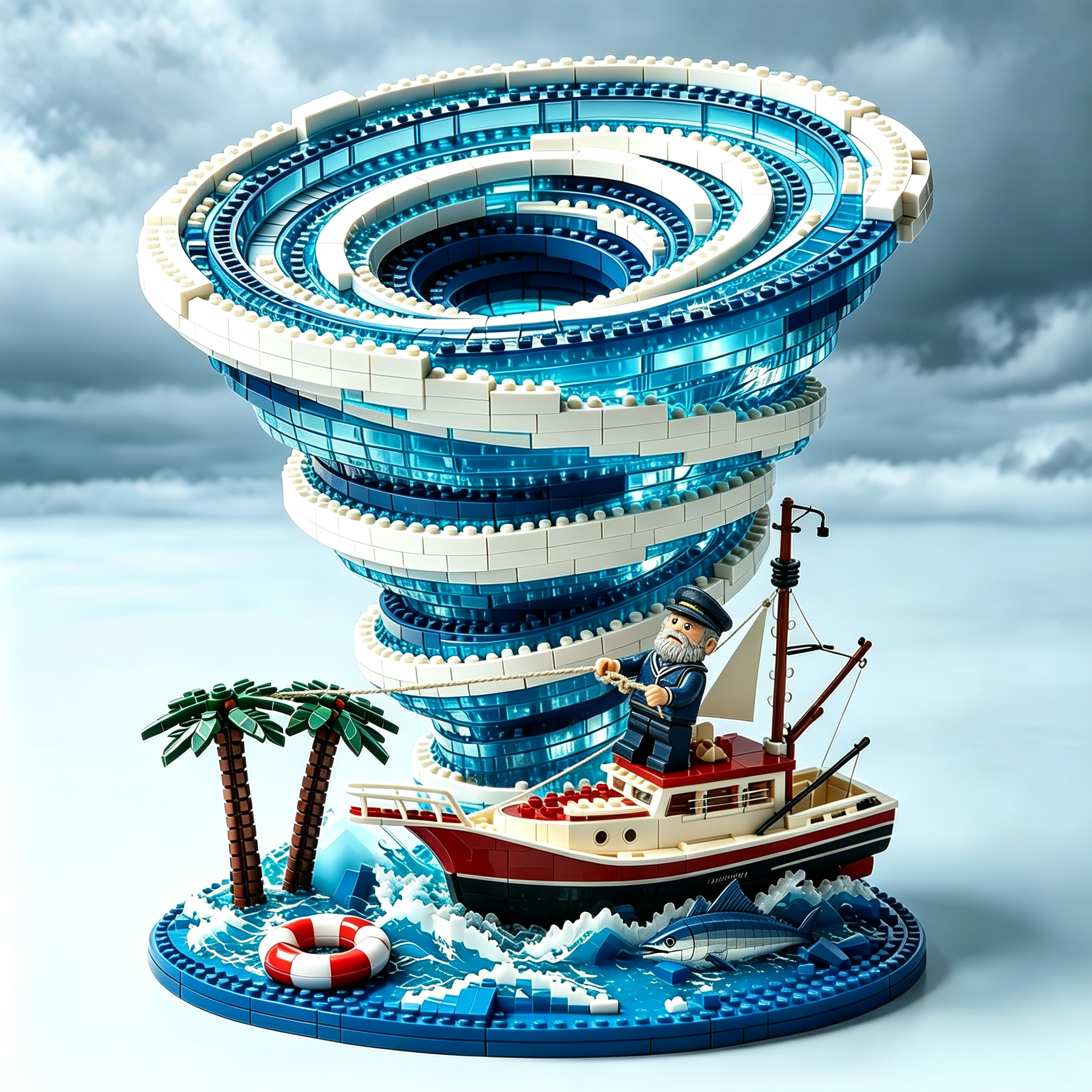 The Giant Ocean Whirlpool Building Set