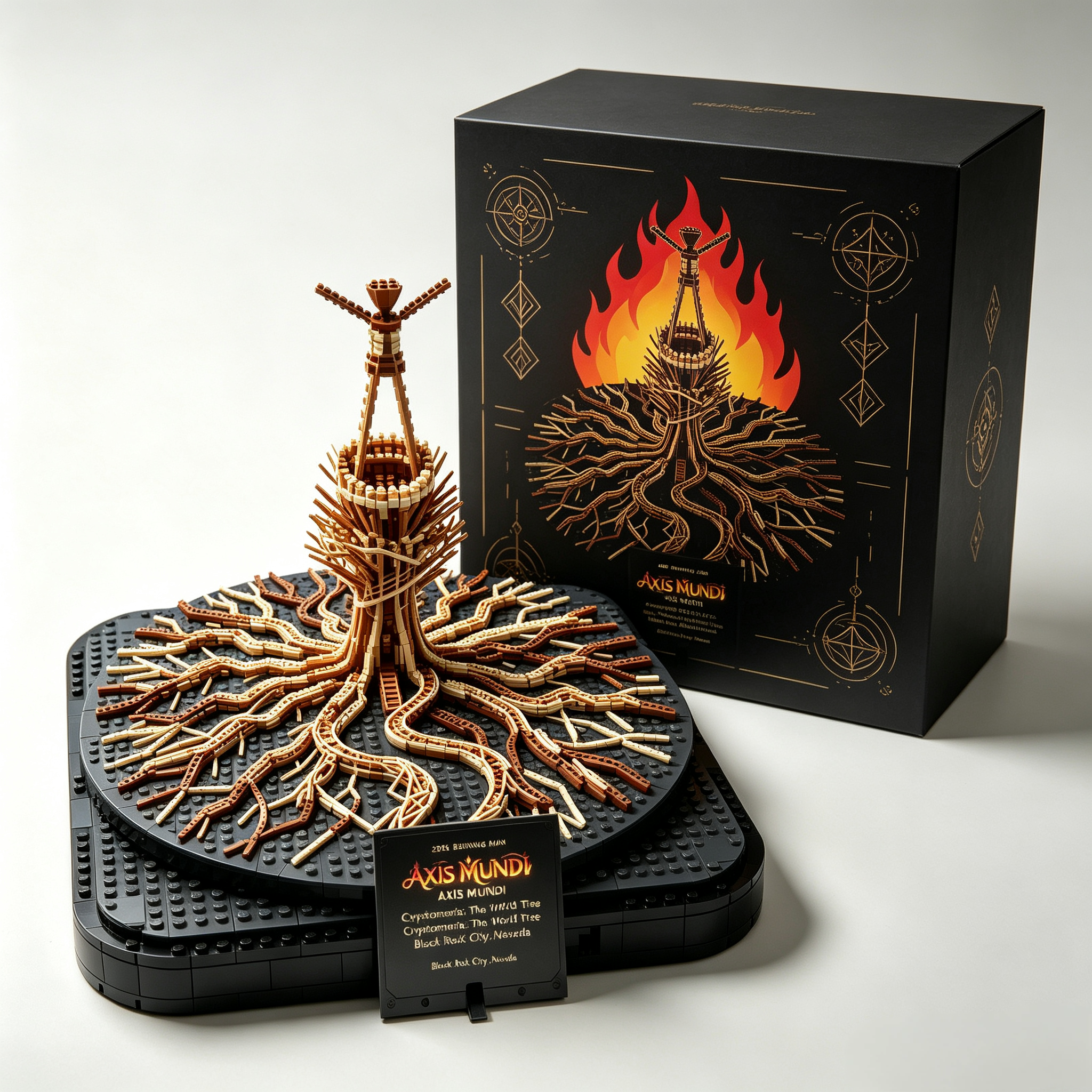 Axis‑Mundi World‑Tree Burning‑Man Building Set
