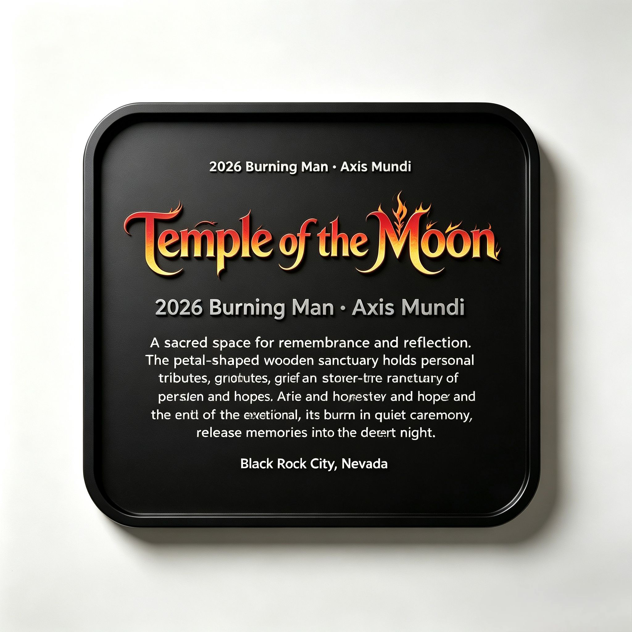 Temple of the Moon‑Burning‑Man Building Set
