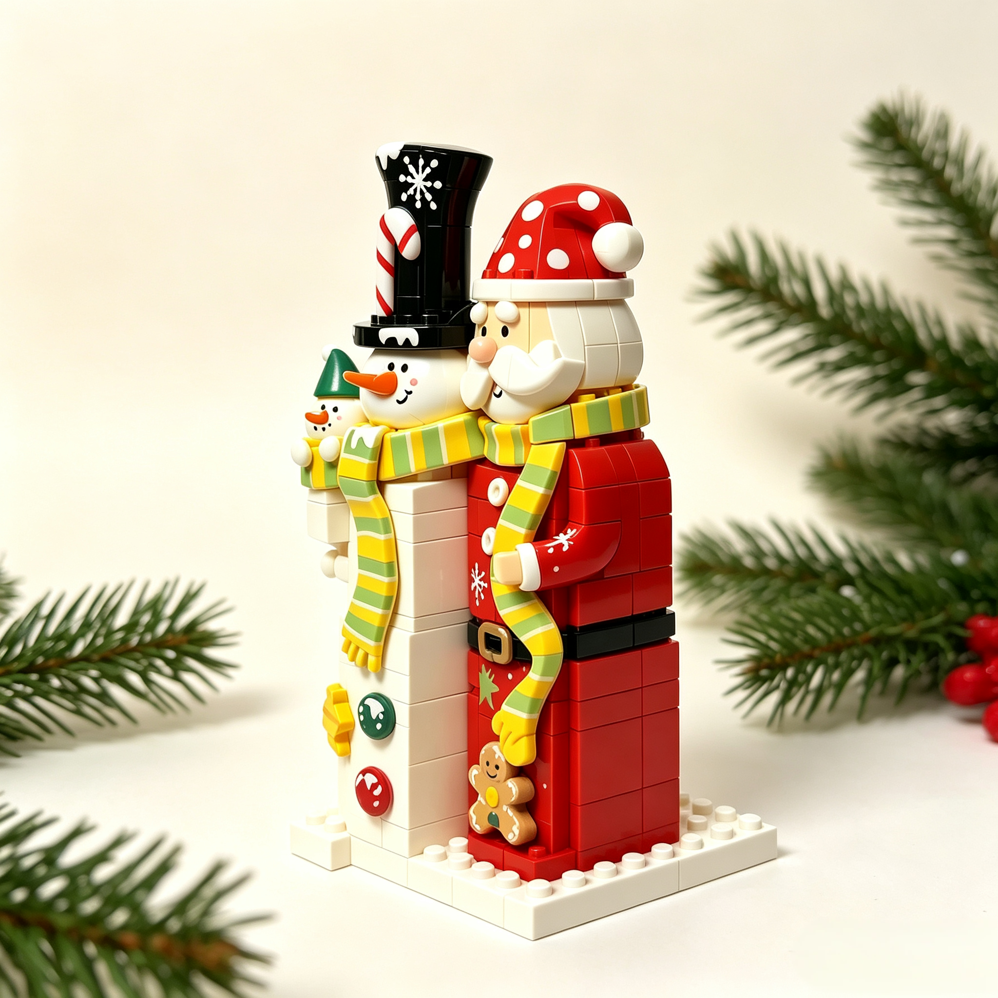 Santa & Snowman Christmas Building Set