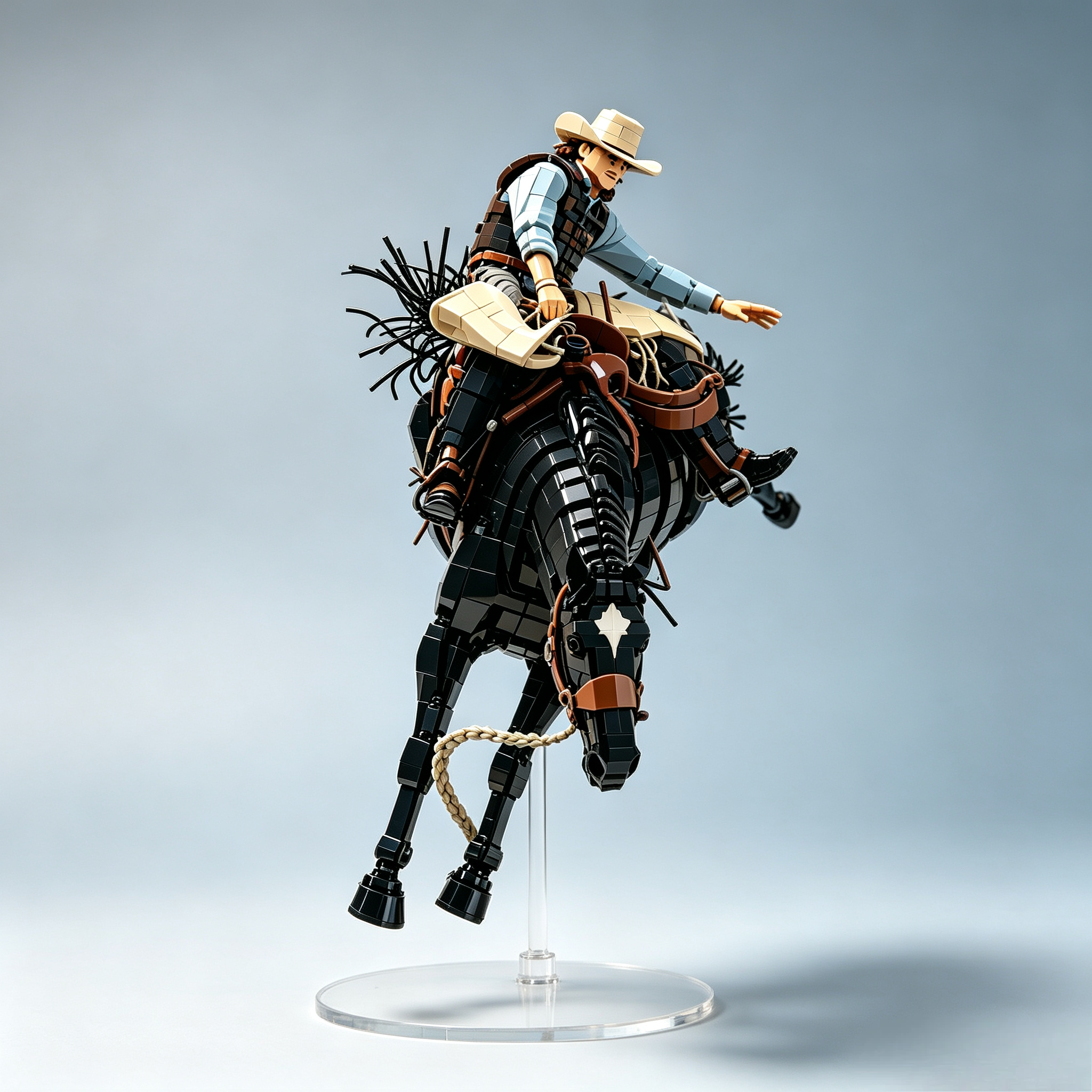 Bucking‑Bronco Cowboy Rodeo Building Set