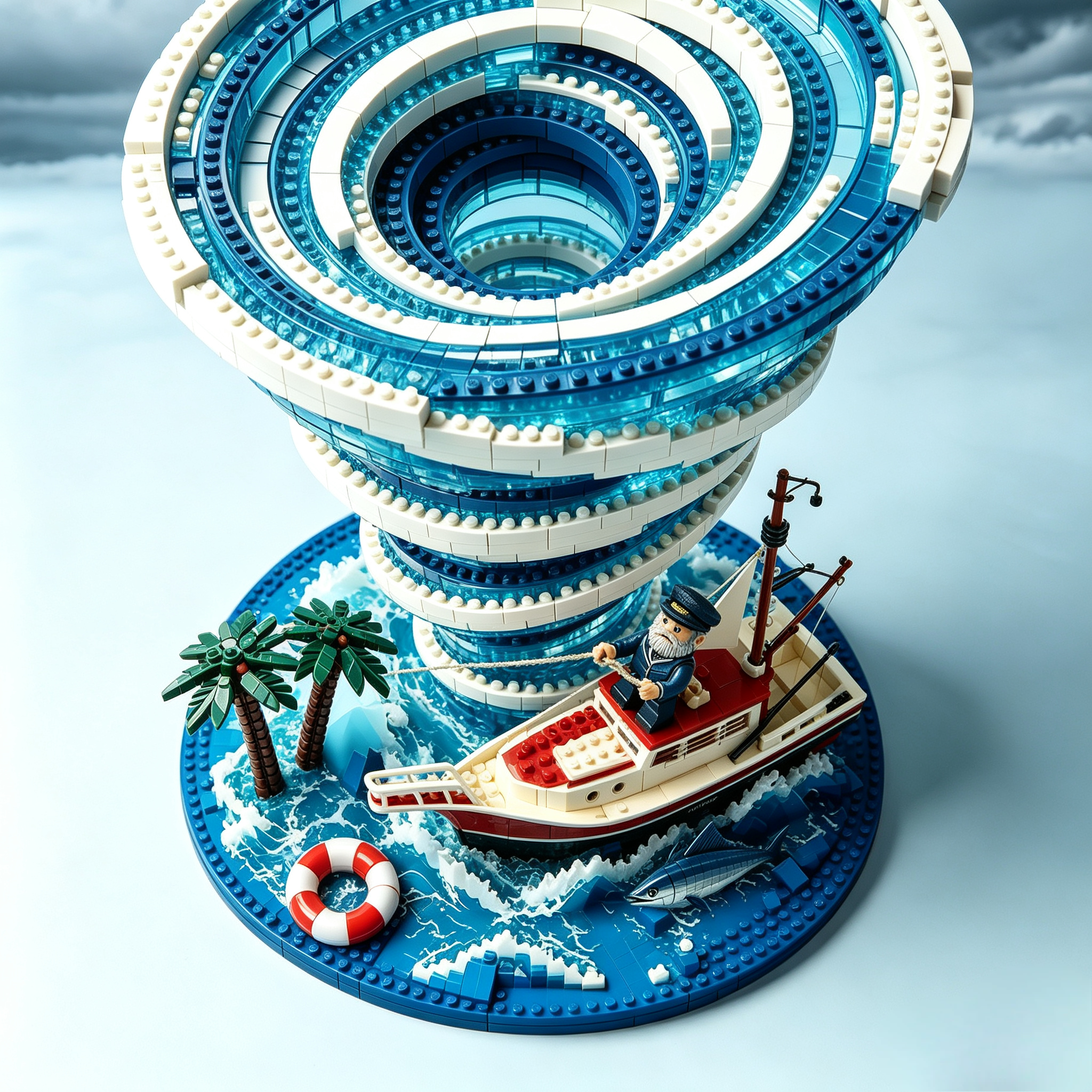 The Giant Ocean Whirlpool Building Set