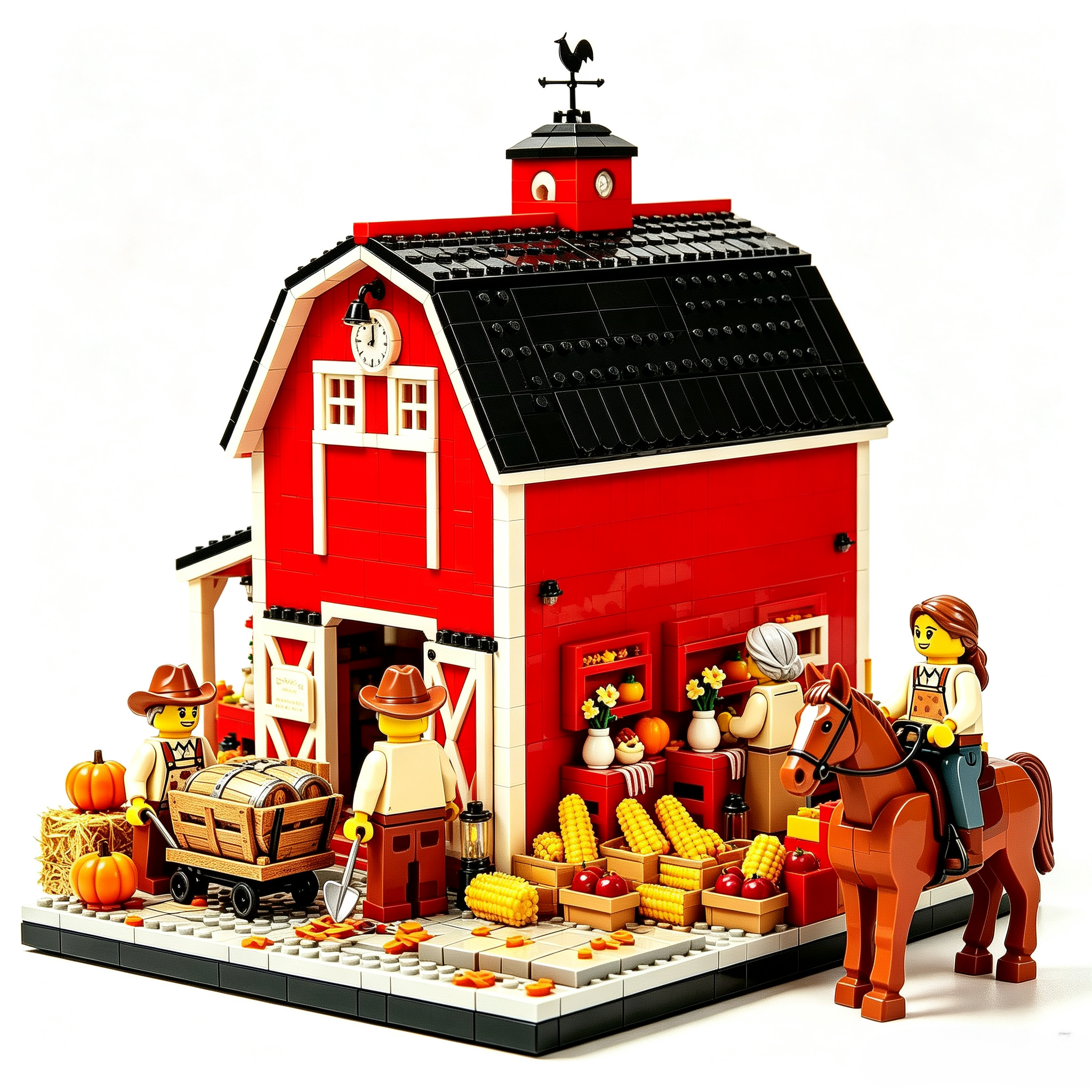 Pumpkin Harvest Barn Building Set