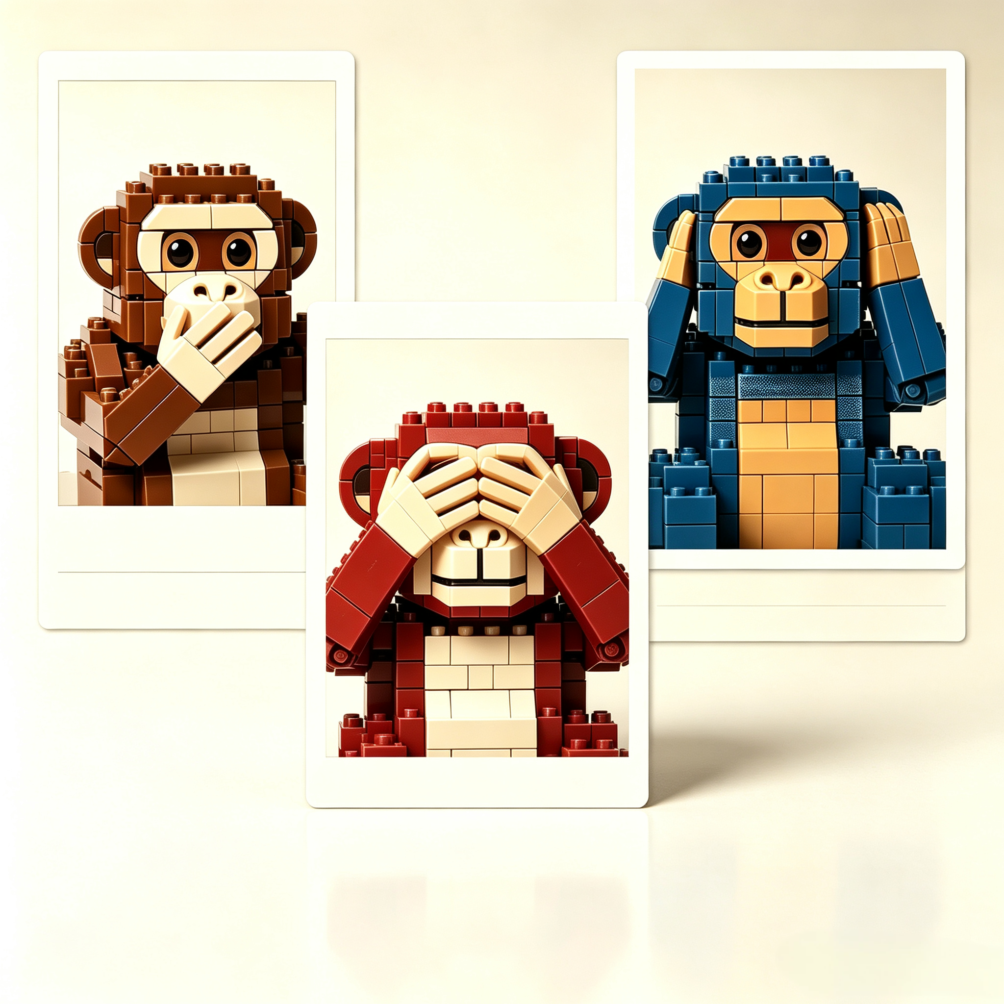 Three Wise Monkeys Building Set