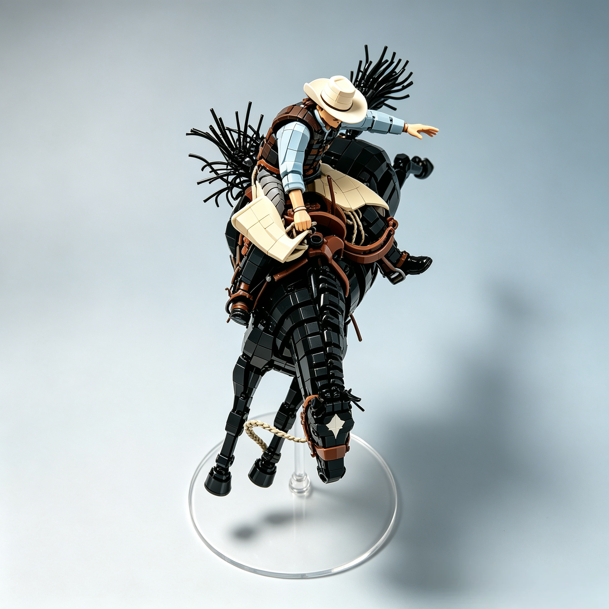 Bucking‑Bronco Cowboy Rodeo Building Set