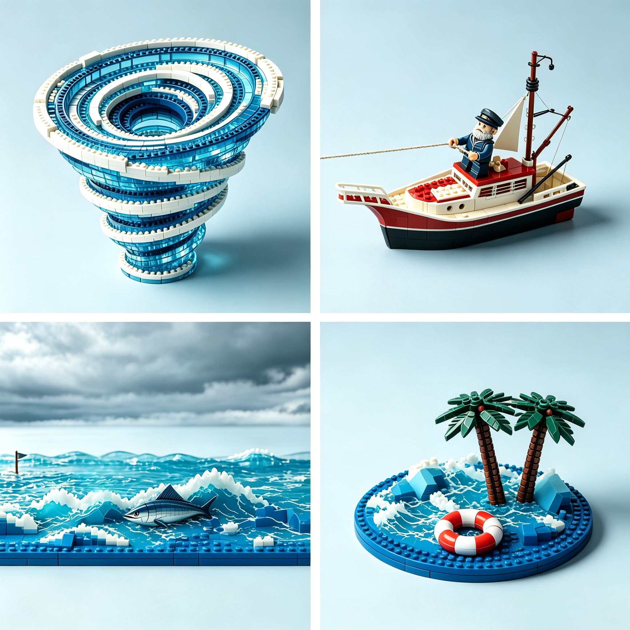 The Giant Ocean Whirlpool Building Set