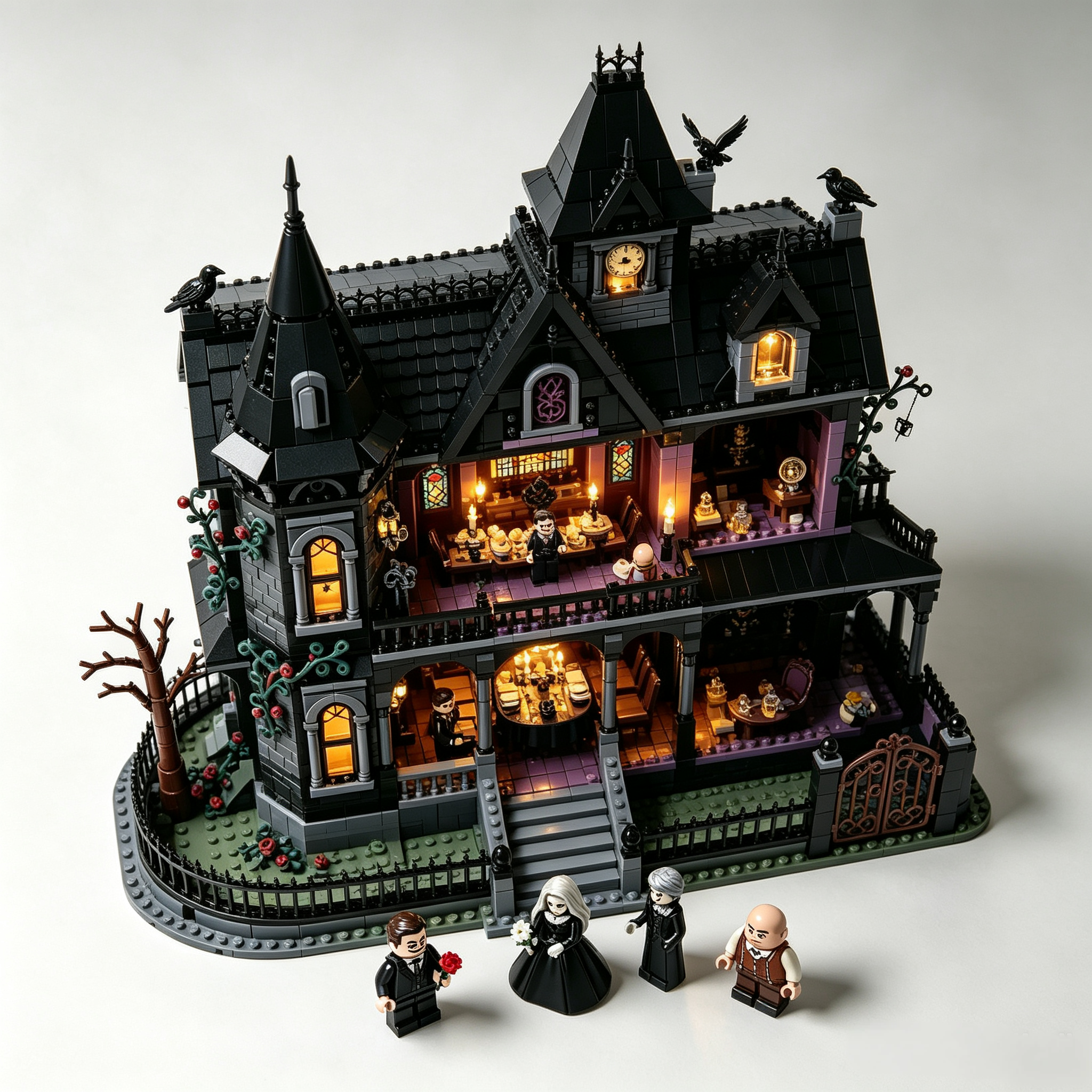 Halloween Gothic Haunted Mansion Building Set