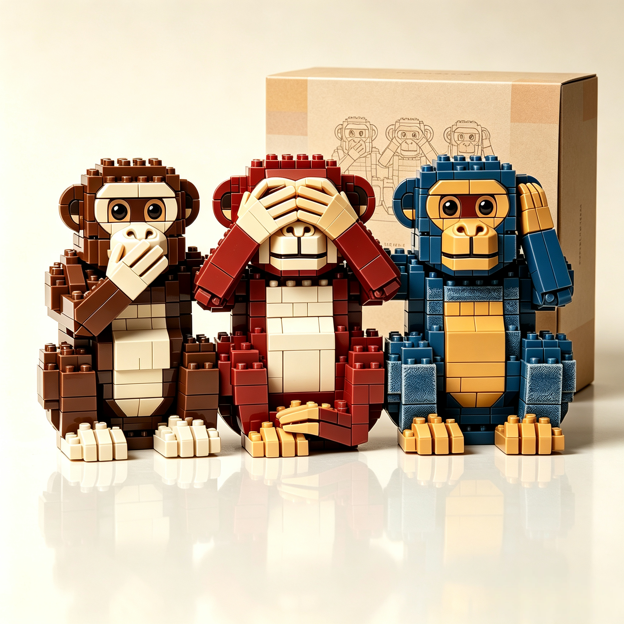Three Wise Monkeys Building Set