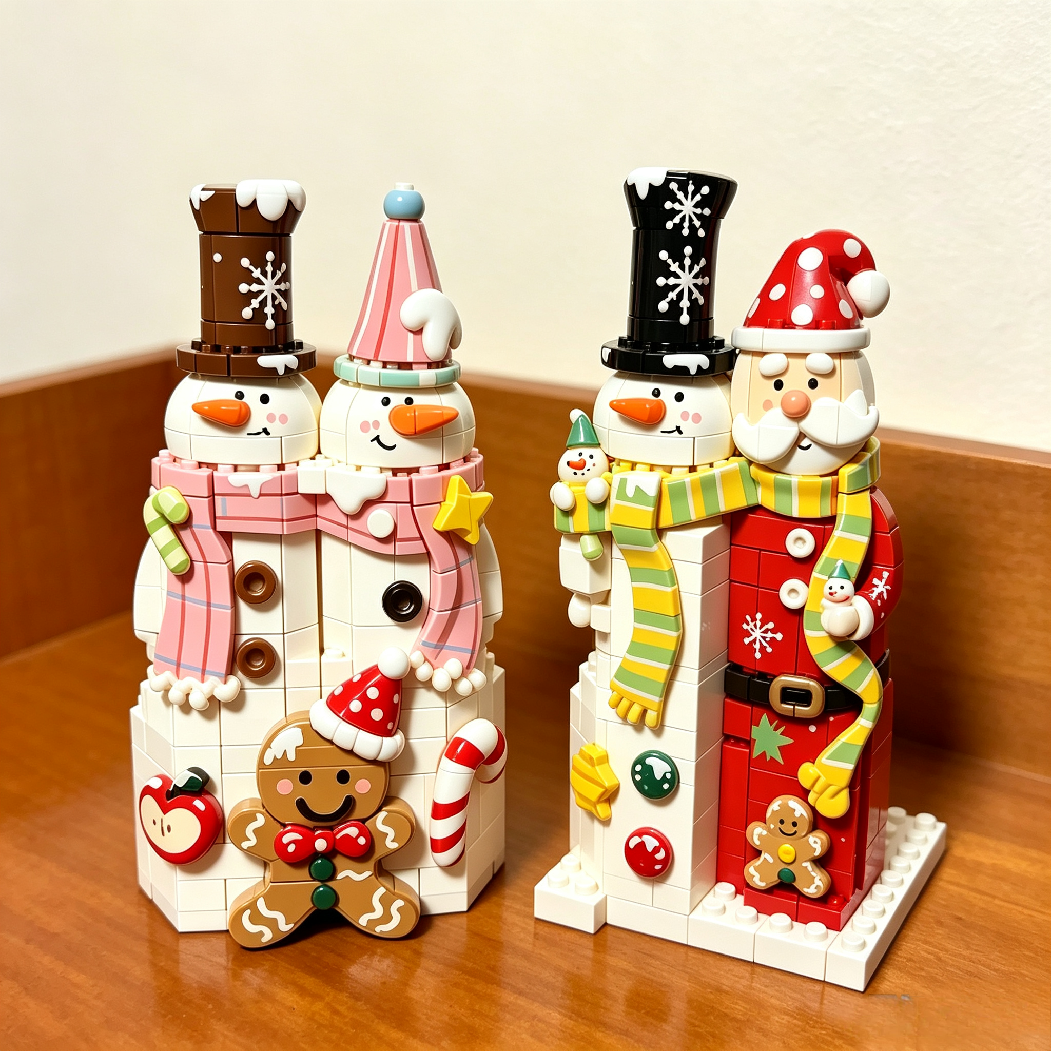 Santa & Snowman Christmas Building Set